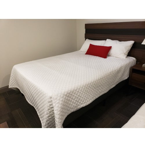 Diamond Check Quilted Bed Topper