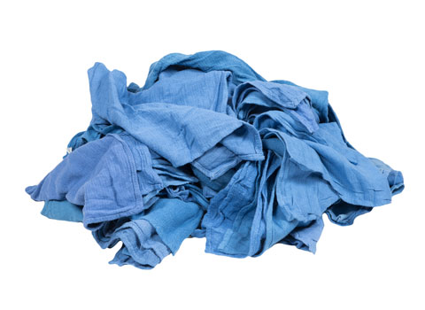 Blue Recycled Surgical Rags 25lb Case - StarTex