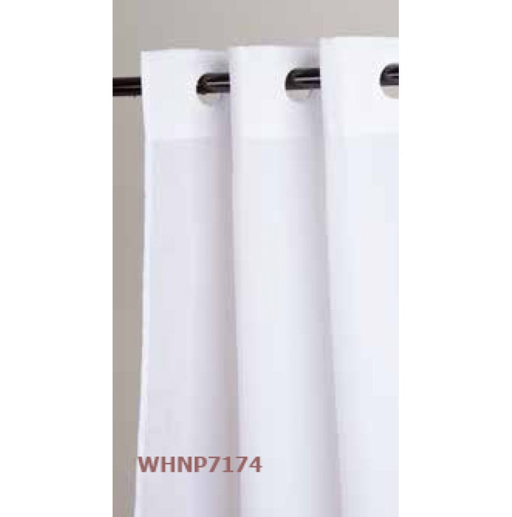 71 x 74 SHOWER CURTAINS BEIGE SATIN STRIPE W/WINDOW - StarTex