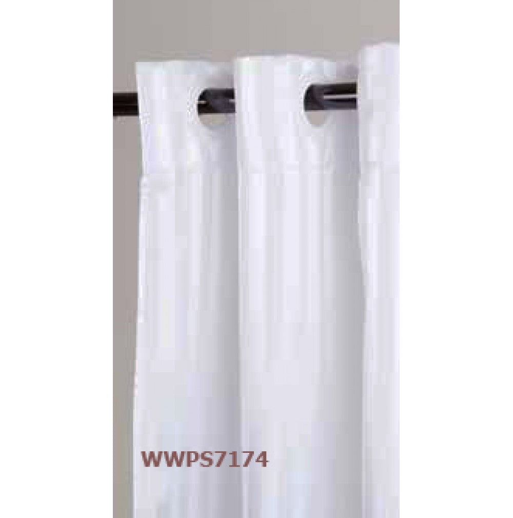 71 x 74 SHOWER CURTAINS BONE-PLAIN W/WINDOW - StarTex