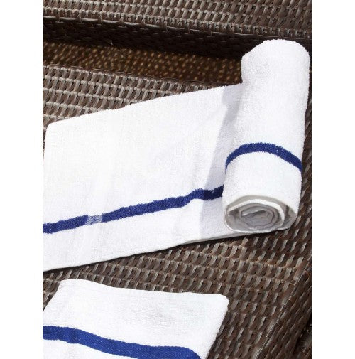 Blue Center Stripe With Pool Towels